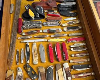 Collection of Pocket Knives and Bayonet