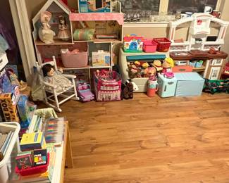 Assorted Christmas Decorations and Children's Toys