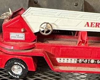 Nylint Pressed Steel Aerial Hook-N-Ladder Fire Truck Toy