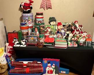 Assorted Christmas Decorations and Children's Toys