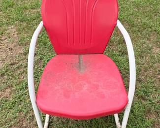 Crosley Griffith 3-Piece Red Metal Outdoor Conversation Seating Set