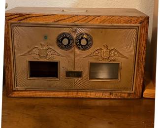 Antique Post Office Box Door Bank