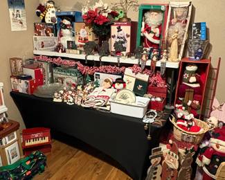 Assorted Christmas Decorations and Children's Toys
