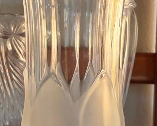 Block Crystal Frosted Tulip Vase