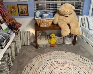 Bedroom Linens and Large Teddy Bears