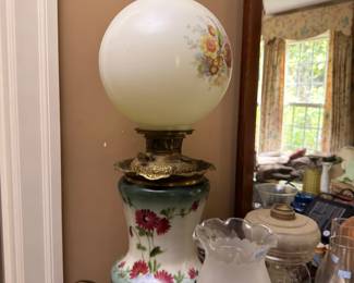 Gone with the Wind painted parlor lamp