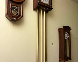 Antique regulator and Vienna wall clocks