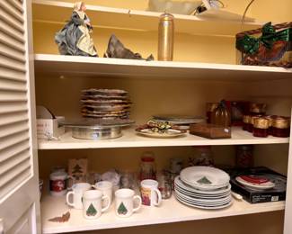 Christmas dishes, mugs and holiday tableware
