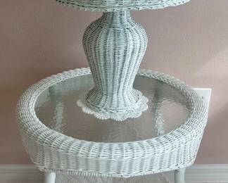 Vintage wicker lamp