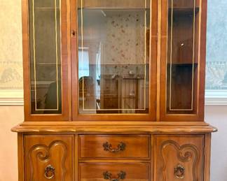 French provincial china cabinet 47Wx16Dx72H
