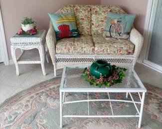 Wicker style paper fiber rush lanai furniture
