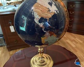 Gemstone world globe!!!Beautiful!
