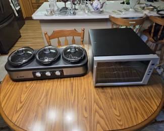 BELLA Triple Slow Cooker Buffet Server Thermoelectric Wine Cooler