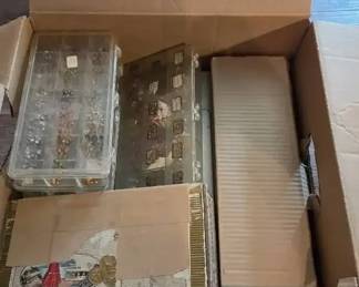 Jewelry Making Beading Supply Collection with Rhinestones, Findings, Organizer Drawers Cases