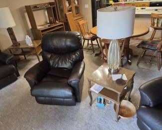 Recliner Lazboy, End Table, And Lamp