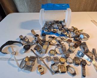 Large Lot of Vintage Wristwatches, Digital Watches Watch Parts