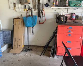 Tools, clamps, tool chests`