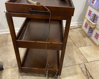 wheeled wooden cart