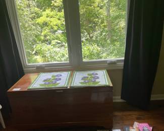 Cedar chest on wheels