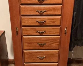Oak Jewelry Armoire