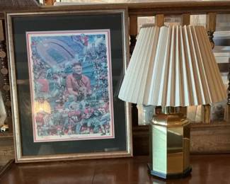 006 Framed, Autographed OSU Print Lamp