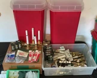 Electric Candles, Tree Stand, Wrap Storage