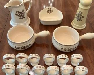 Pfaltzgraff Onion Soup Bowls, Napkin Rings, More