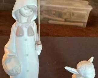 Lladro Shepherding Girl