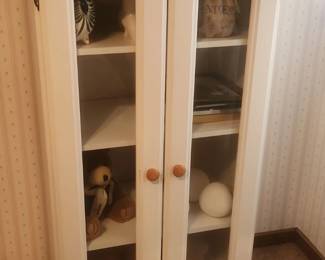 Vintage Solid Wood Curio or Pantry Cabinet