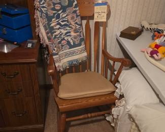Vintage solid wood rocker