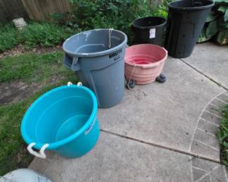 Trash Barrels and Buckets