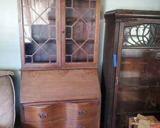 30's secretary is part of the sale.***The cabinet with blue tape stays with the house.