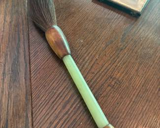 jade handled calligraphy brush