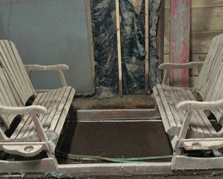 wood benches
