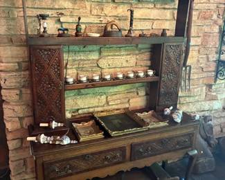 antique display hutch