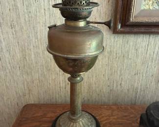 antique oil lamp