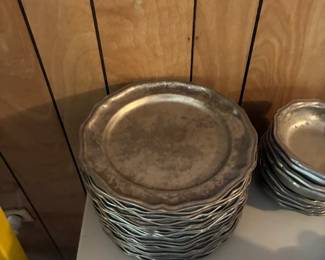 antique pewter dish set