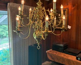 brass chandelier