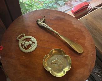 brass horse decor