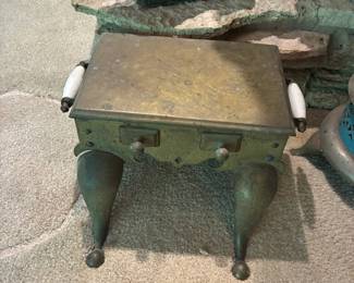 antique brass footman