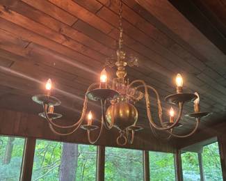 brass chandelier