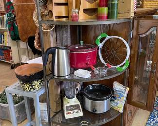 Glass/Metal Corner Shelf, Kitchen Appliances, Kitchen Organizers