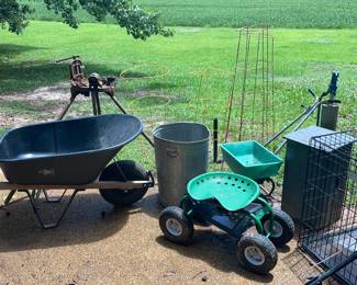 Wheel Barrow, Pipe Cutter/Threader, Garden Cart, Fertilizer Spreader