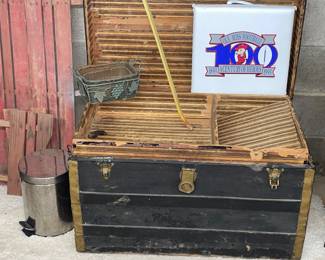 Trunk, Pull Wagon Wooden Slat Rails, 