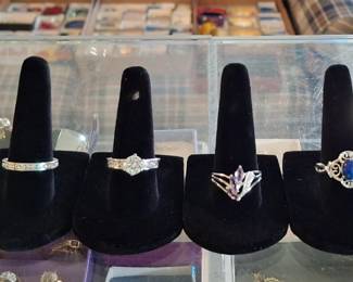 These are the 8 Sterling Silver Rings that We Have. NO OTHER GOLD OR SILVER AT THIS SALE!