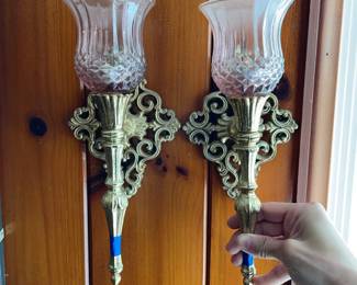 2 wall candle holders