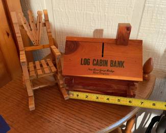 Log cabin back rocking chair
