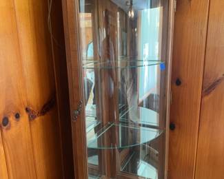 Glass corner cabinet