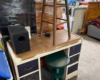 Several desks and some project pieces