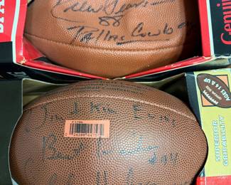 Charles haley and drew Pearson signed footballs